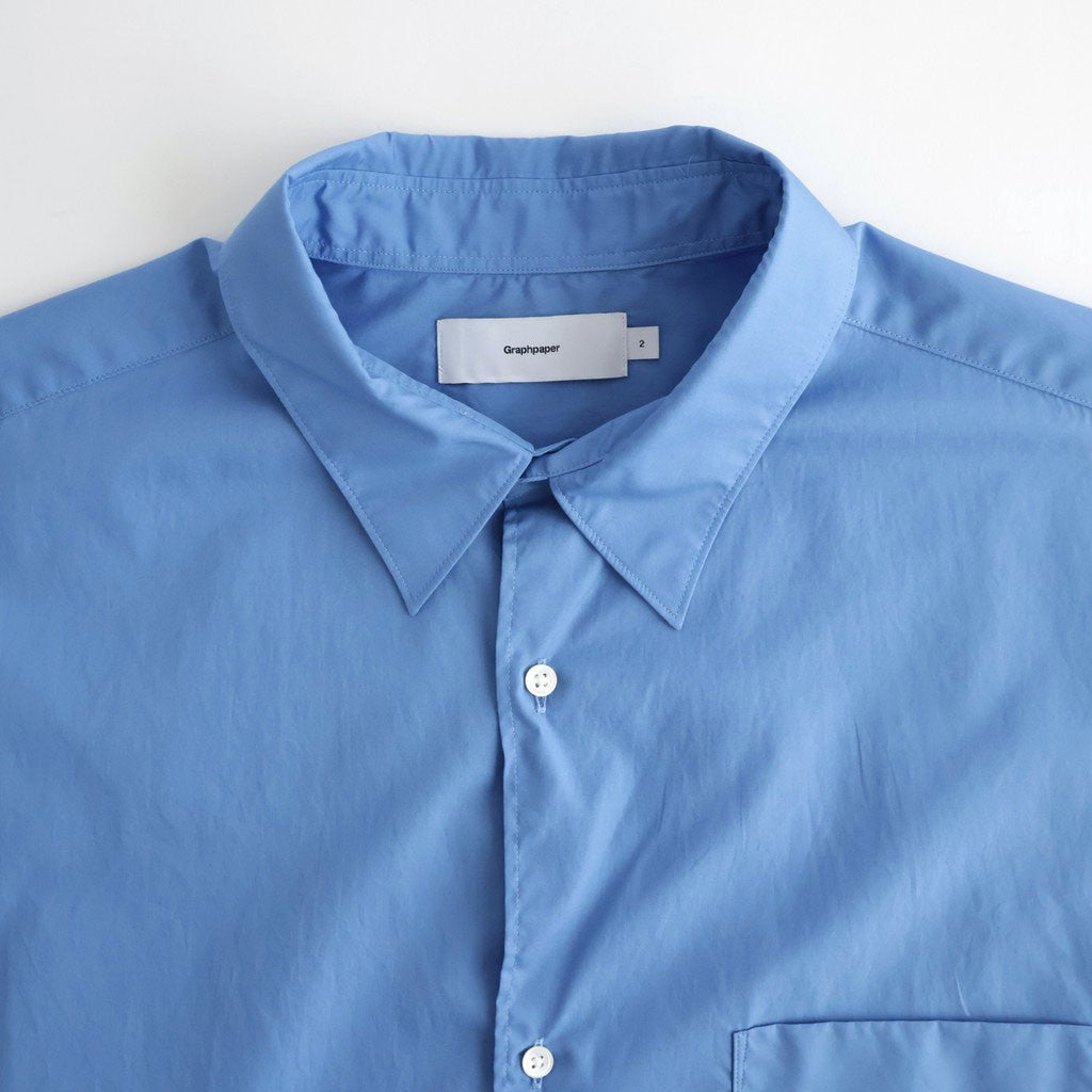 Broad L/S Oversized Regular Collar Shirt #BLUE [GM263-50001B]