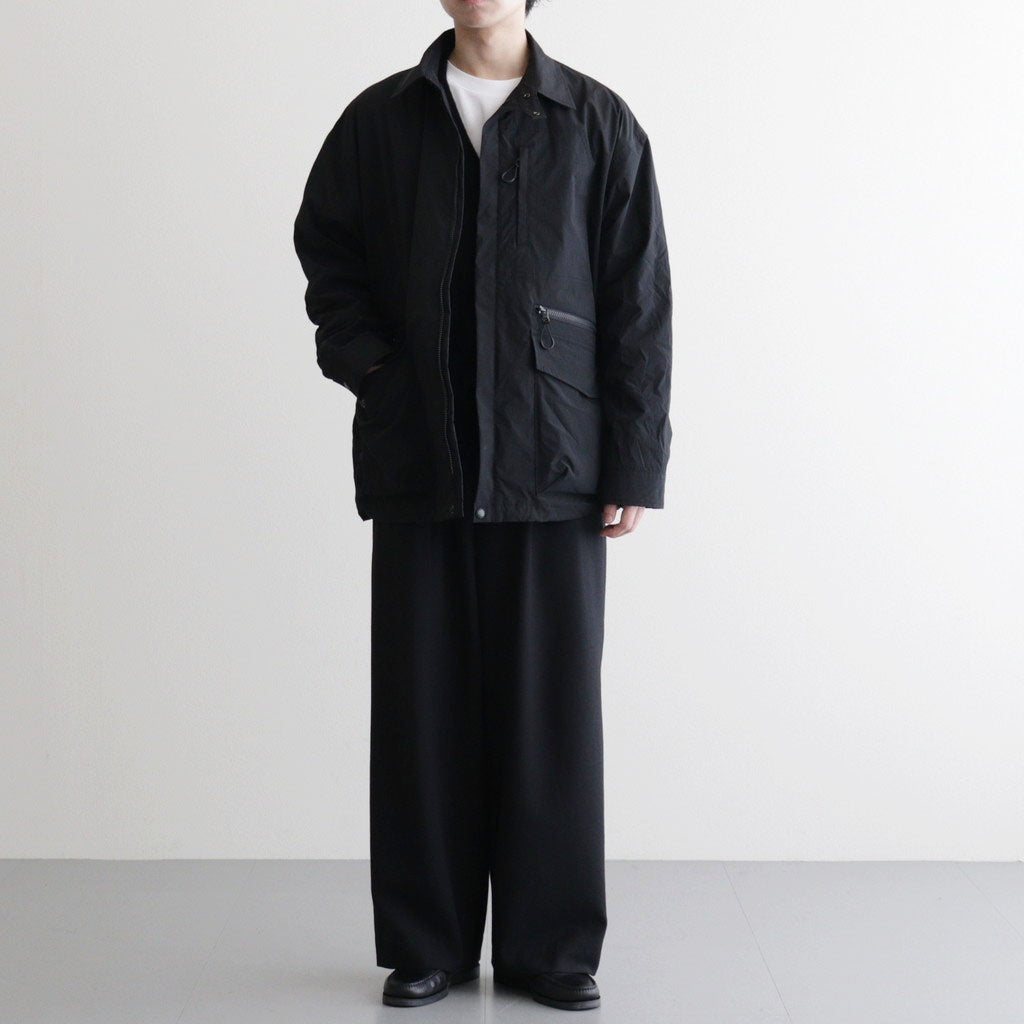 エステルウェザー ジップブルゾン #BLACK [HQ-J015-051]