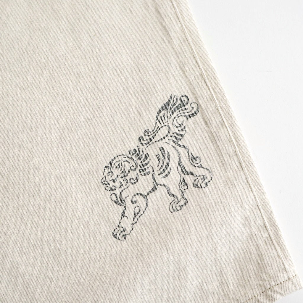 TATTOO FLASH PRINT MODERN DENIM WIDE CUT #ECRU [26440414]