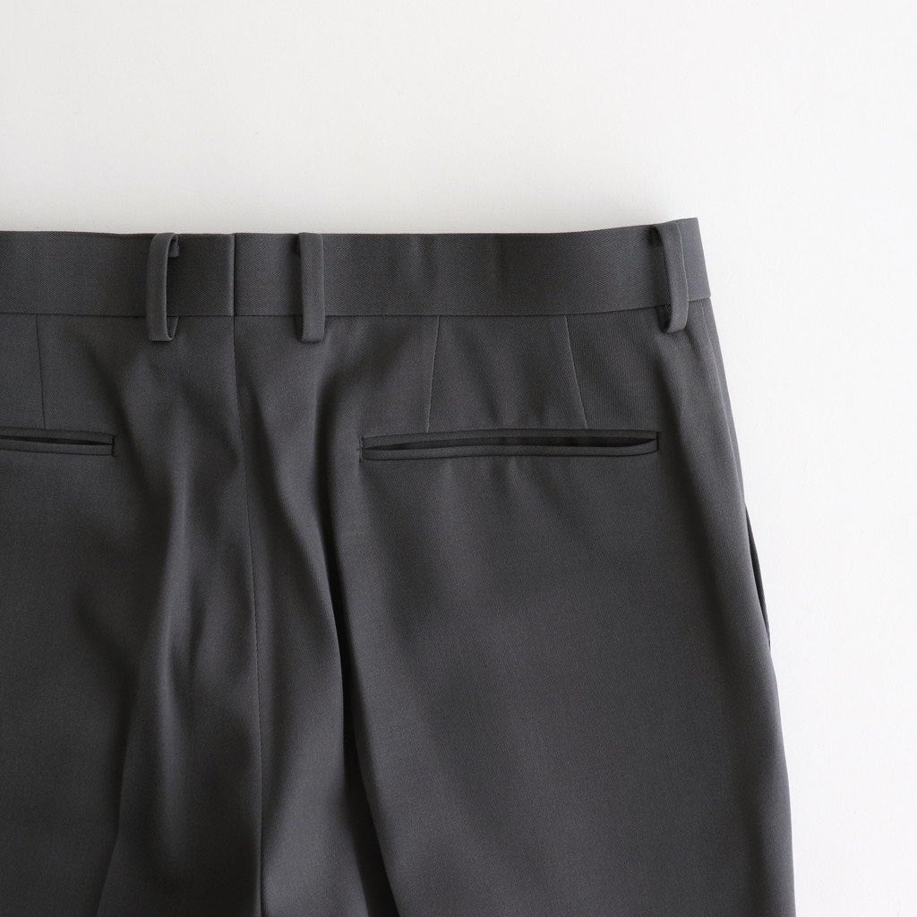 LIGHT WOOL MAX GABARDINE SLACKS #DARK GRAY [A25AP02MG] - ciacura