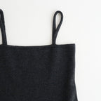 SMOOTH FULLED WOOL KNIT DRESS #CHARCOAL [A26AD03KS]