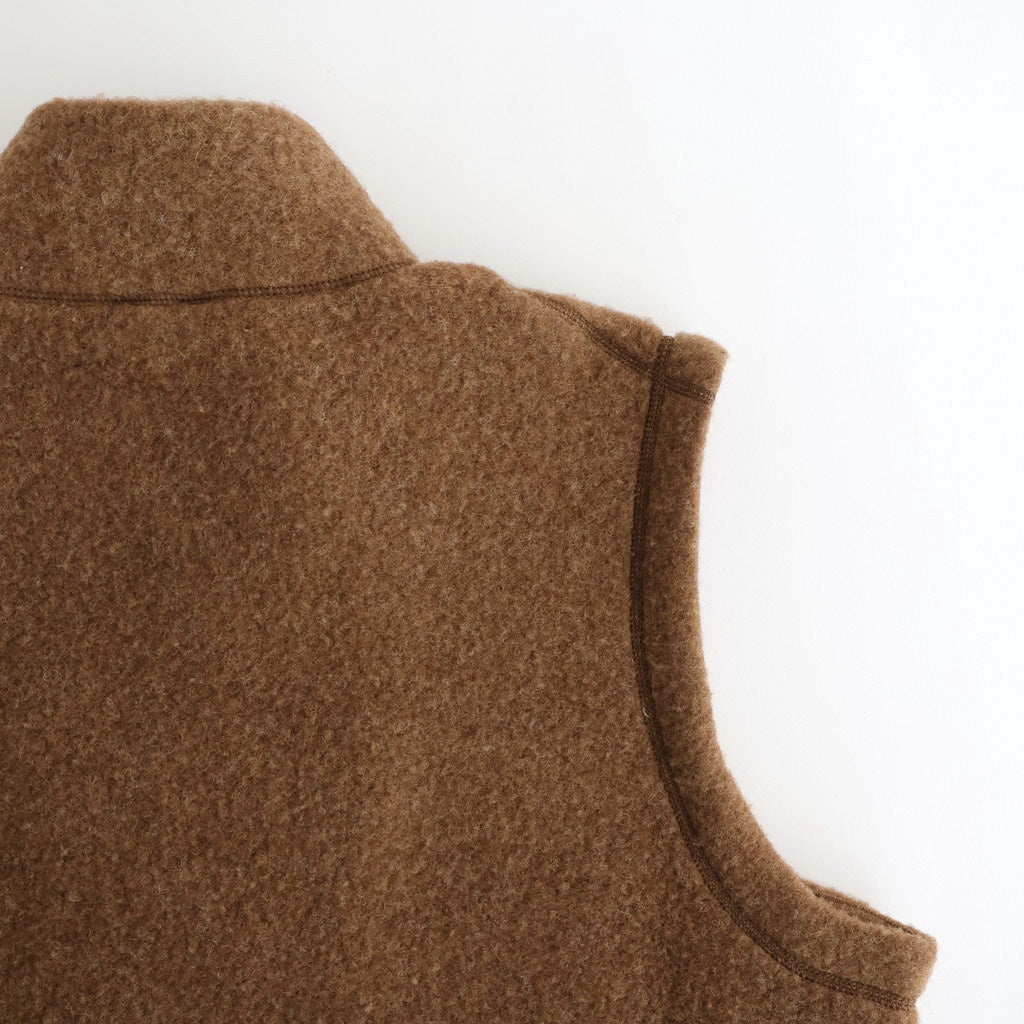Wool Fleece Vest #NATURAL BROWN [13052405]