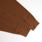 Stripe Mesh Knit Shirt #Brown [2501-008]