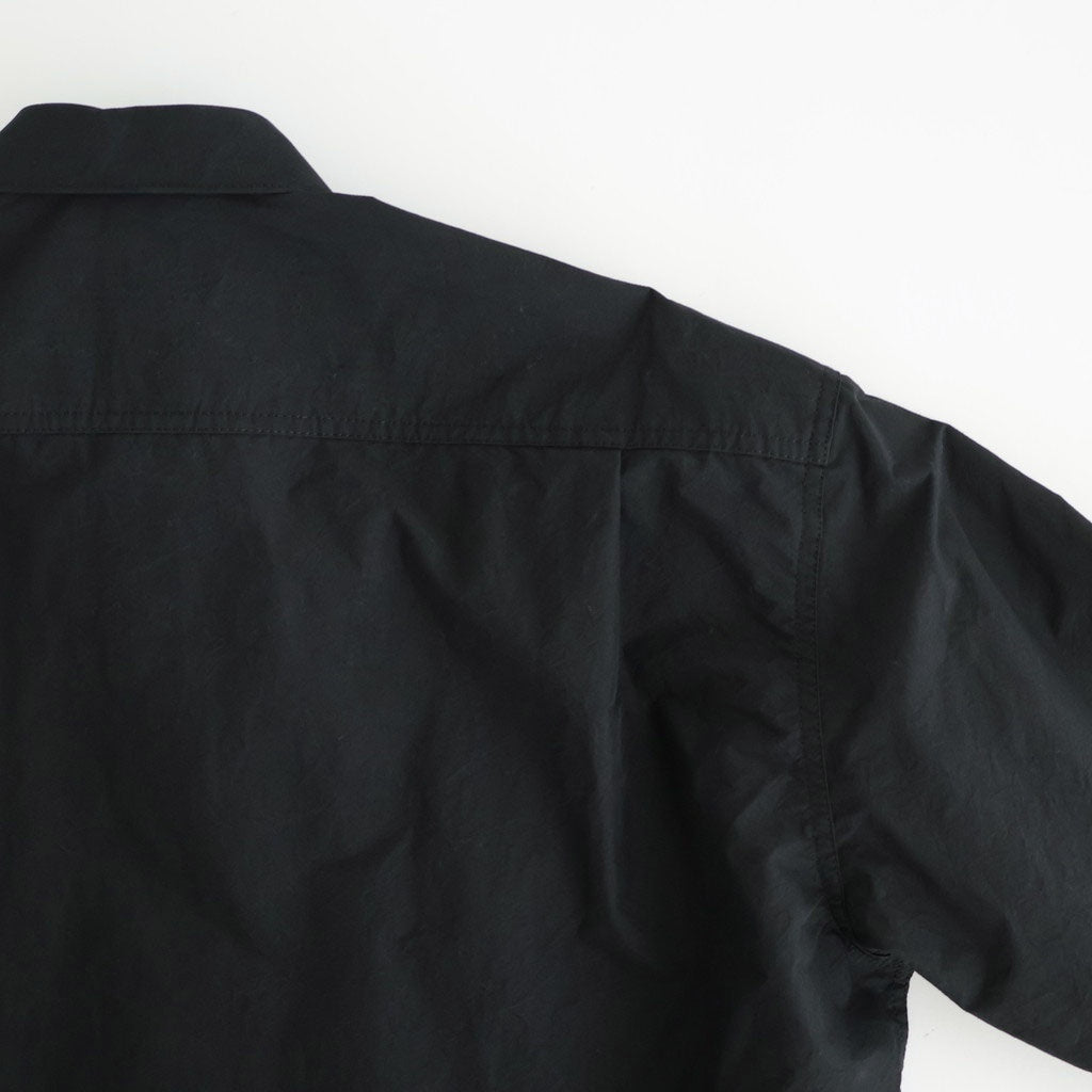 綿ナイロンウェザー L/S シャツ #BLACK [HQ-B013-051]