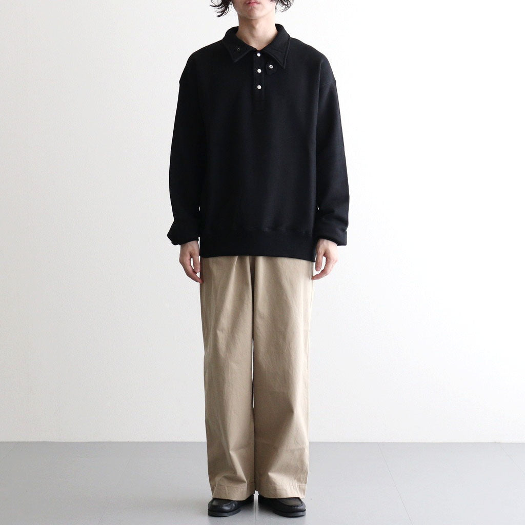 Half-Snap Sweatshirt #Black [OFH011PO61]