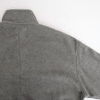 PURE SILK COMFORT FLEECE HALF ZIP P/O #TOP GRAY [A25AP02SF]