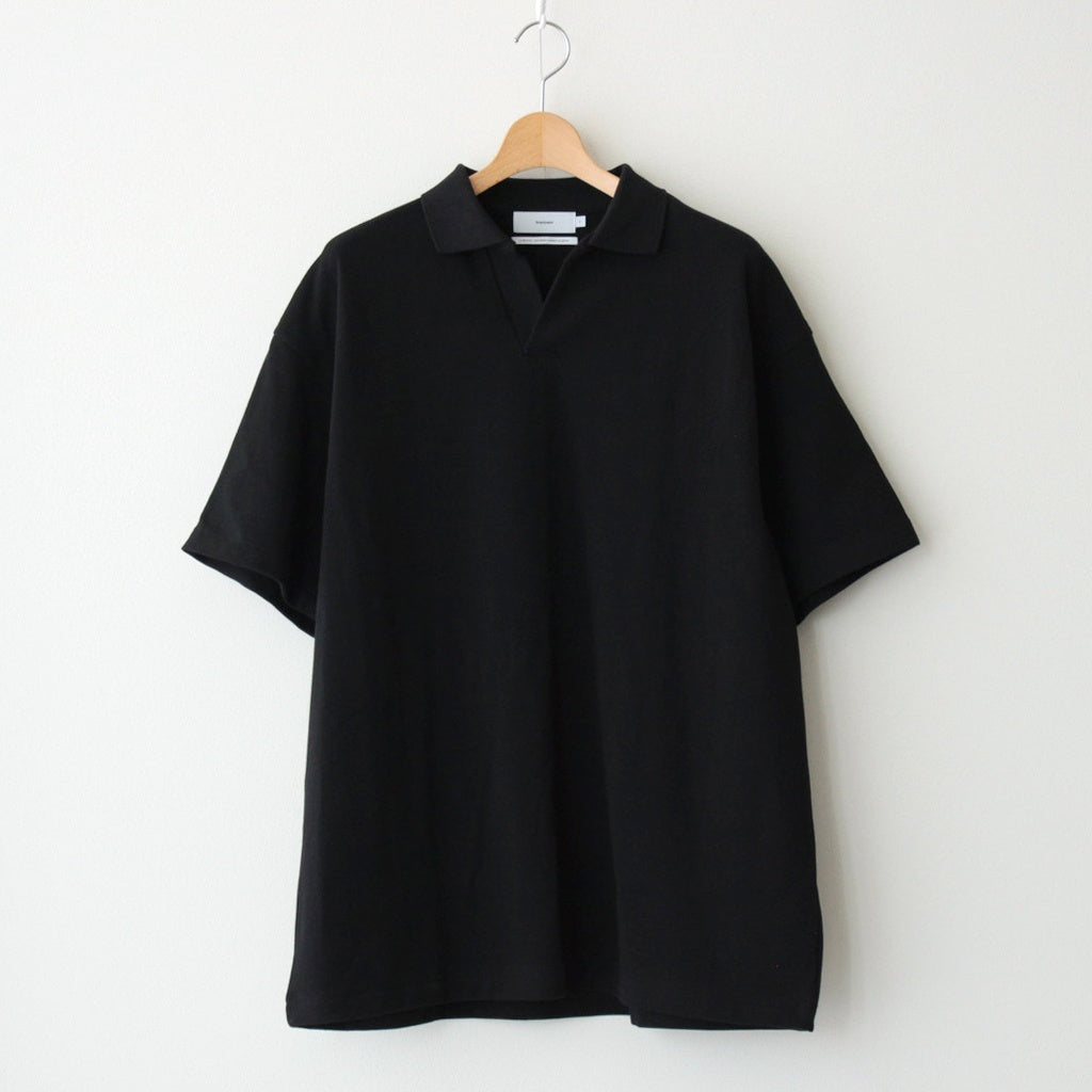Cotton Pique Jersey S/S Skipper Polo #BLACK [GU251-70057]