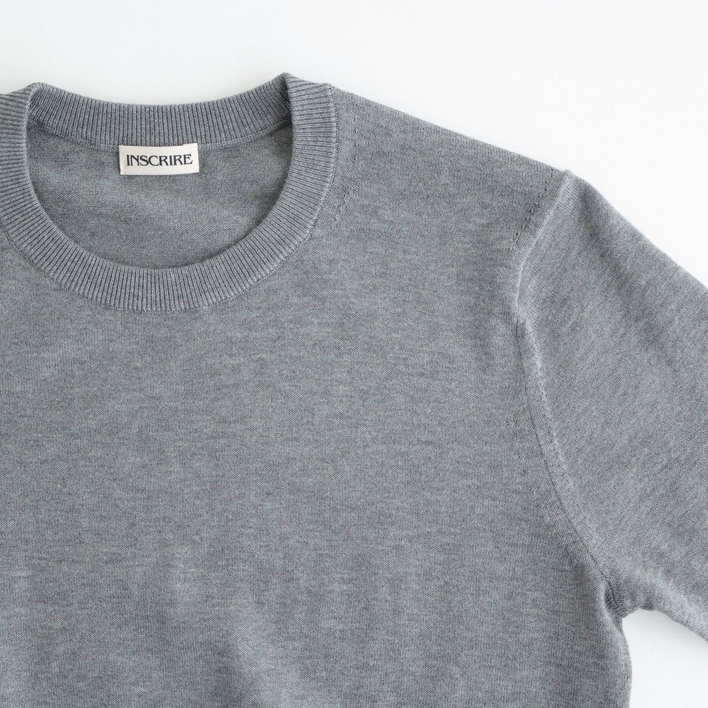 Cotton 14G Short Sleeve #GREY [I26SS-K5]