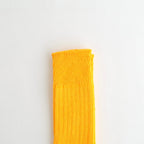 LINEN COTTON RIBBED CREW SOCKS #SUN YELLOW [R1461-SS26]