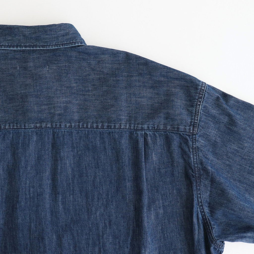 BIG DENIM SHIRT #INDIGO [Q25A-P050]