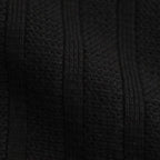 Rib Pattern Half Zip Polo #Black [2501-012]
