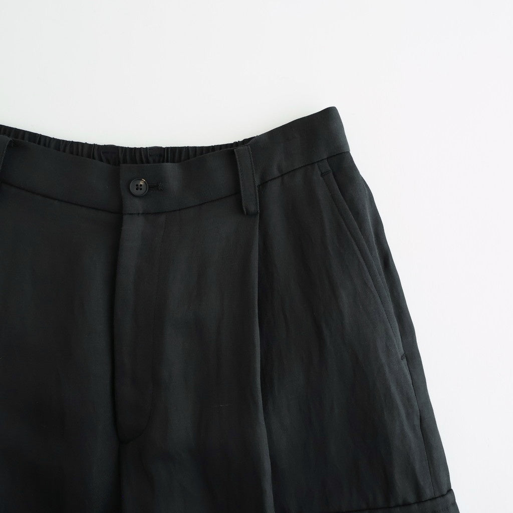 VIS/LI BRIGHT TWILL CARGO SHORT TROUSERS #BLACK [ST.1458]