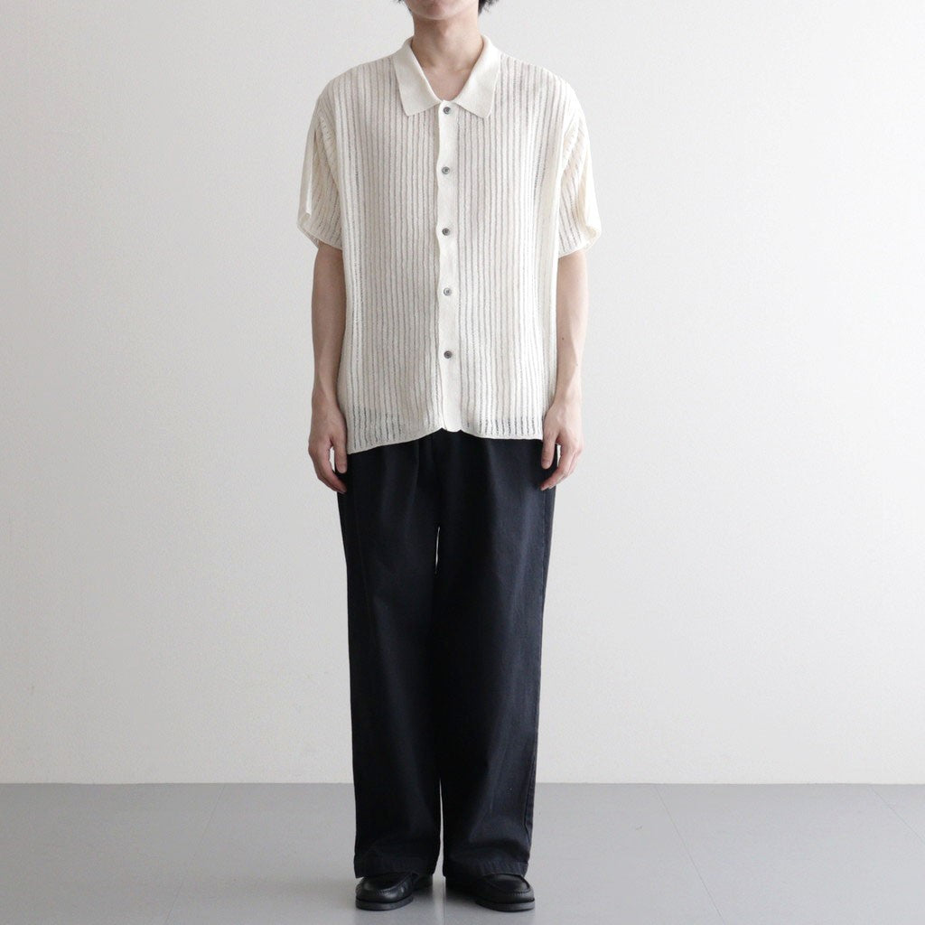 Rib Knit Sheer Shirt #WHITE [YK26SS01250S]