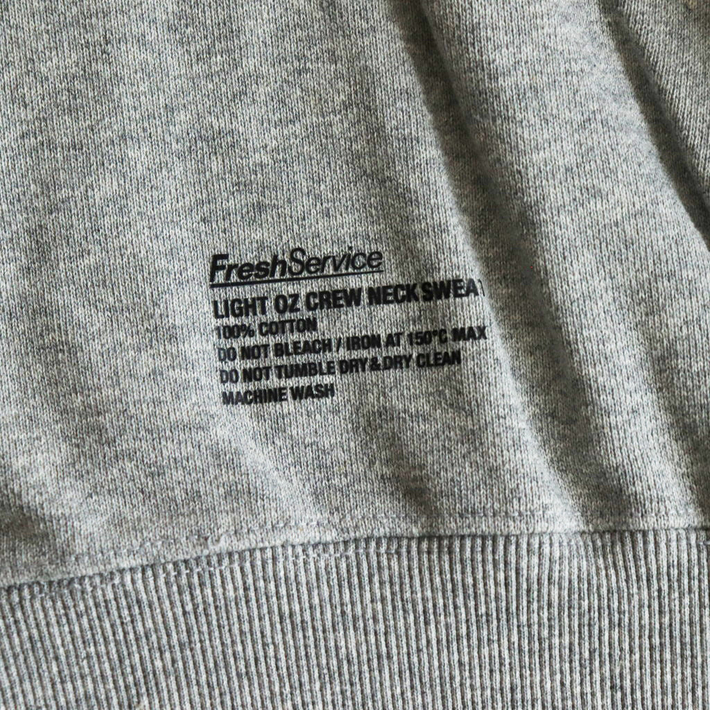 LIGHT OZ CREW NECK SWEAT #H.GRAY [FSC243-70160B]