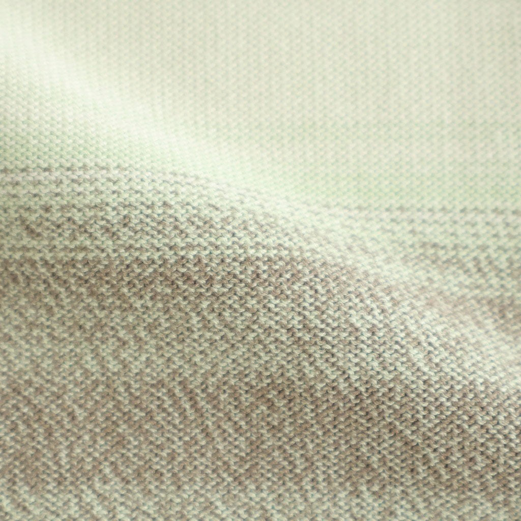 COTTON SILK GRADIENT STRIPE KNIT DRESS #LIME GRAY STRIPE [A26SD03GB]