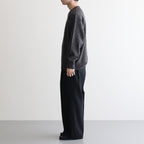 WOOL/ALPACA KNIT CREW NECK LS #CHARCOAL [ST.1294]