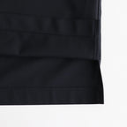 SUPER FINE TROPICAL WOOL OPEN COLLAR HALF SLEEVED SHIRT #TOP DARK NAVY [A25SS02WT]