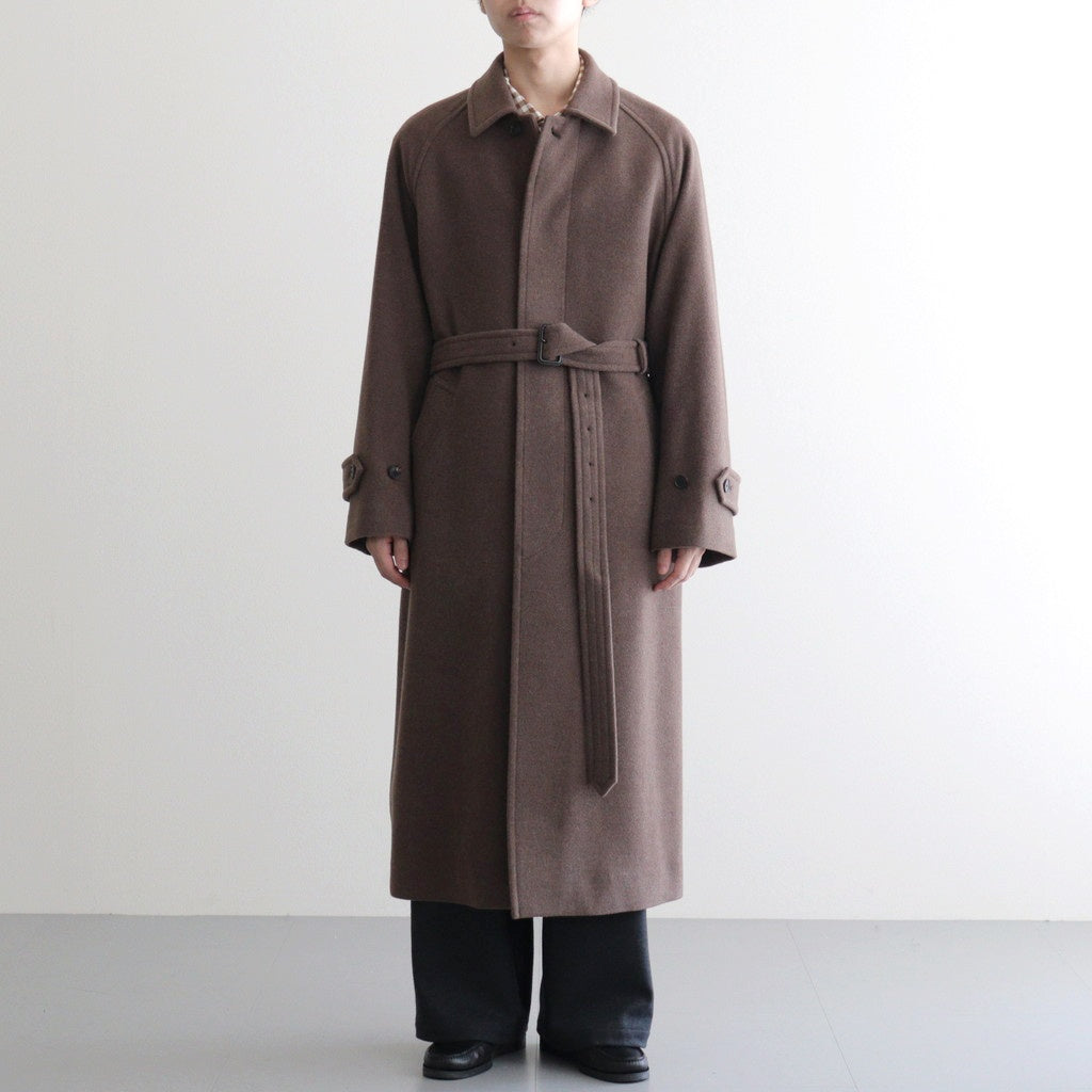 SUPER FINE WOOL MOSSER SOUTIEN COLLAR COAT #TOP BROWN [A25AC04WM]