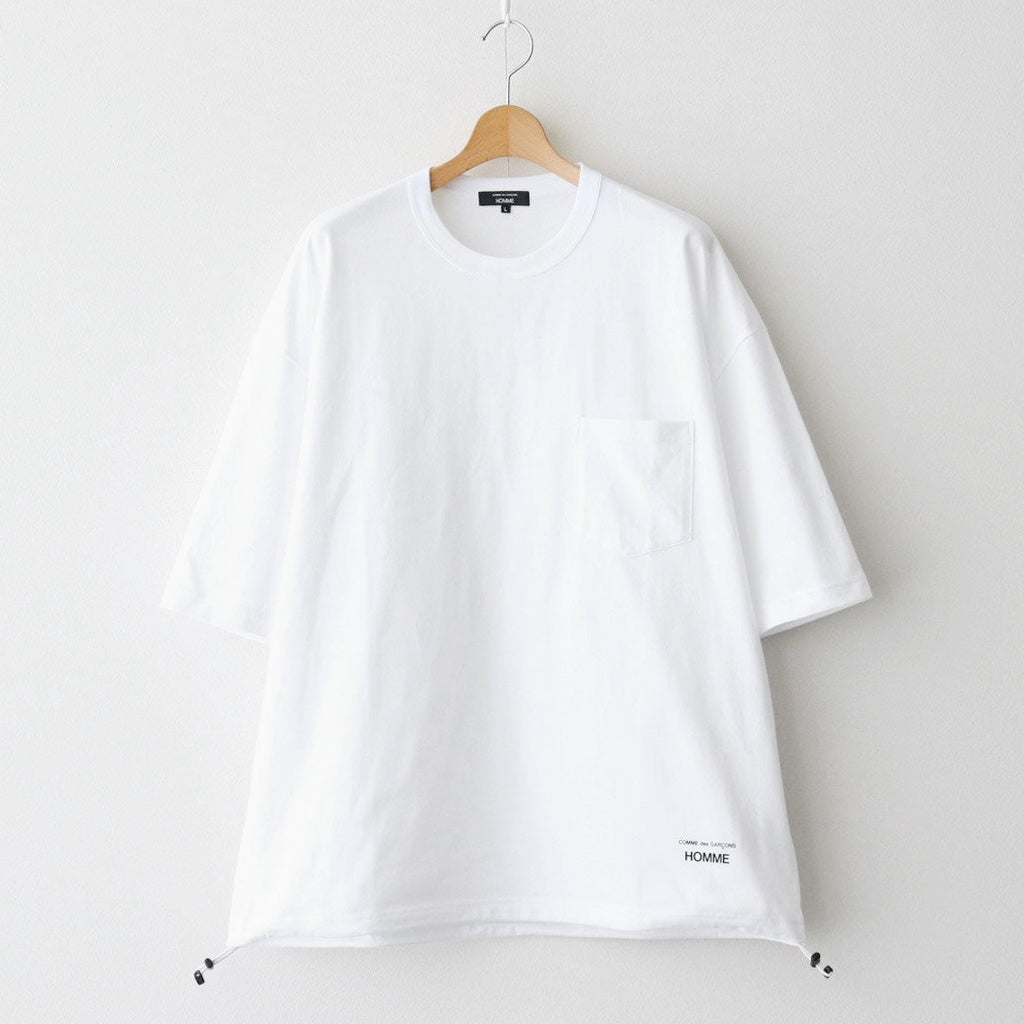 綿天竺 製品プリント S/S ポケットTシャツ #WHITE [HO-T015-051]