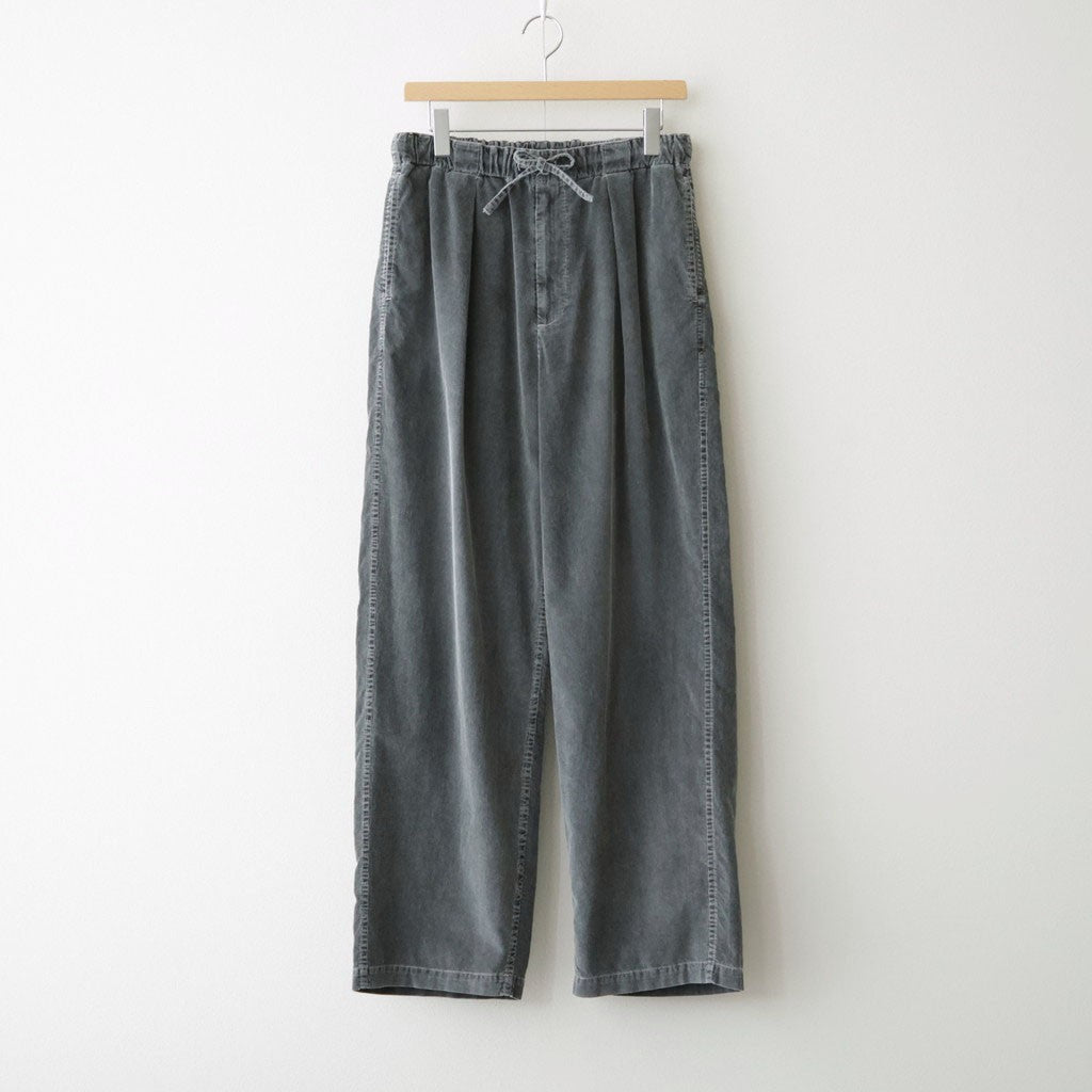 Corduroy 1Pleated Easy Trousers #Black [YK26FW01339P]