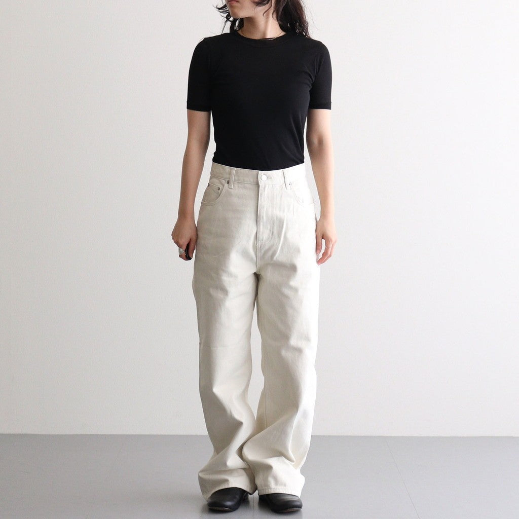 SUPER HIGH GAUGE SHEER RIB TEE #BLACK [A00T03HF]