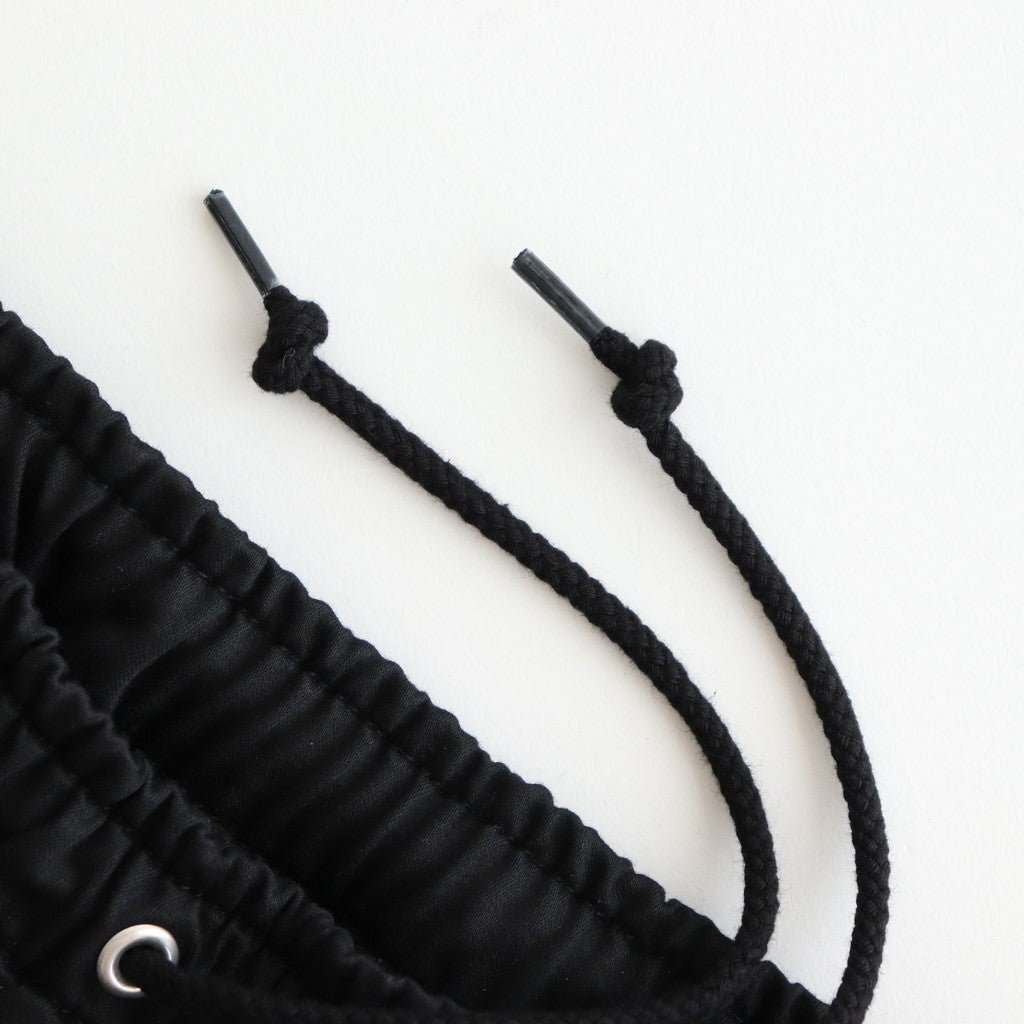 綿サテンイージーパンツ #BLACK [HP-P013-051]