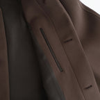 TWISTED DOUBLE CLOTH COAT #DARK BROWN [A25AC02WD]
