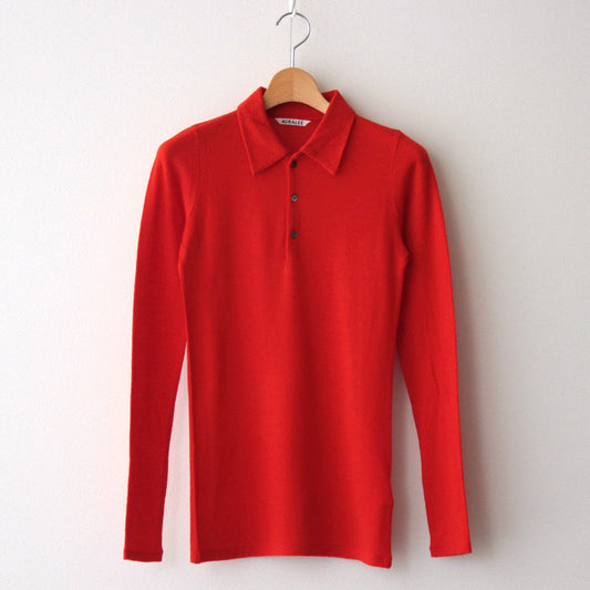 WOOL AMUNZEN POLO #RED [A24AP01NJ]