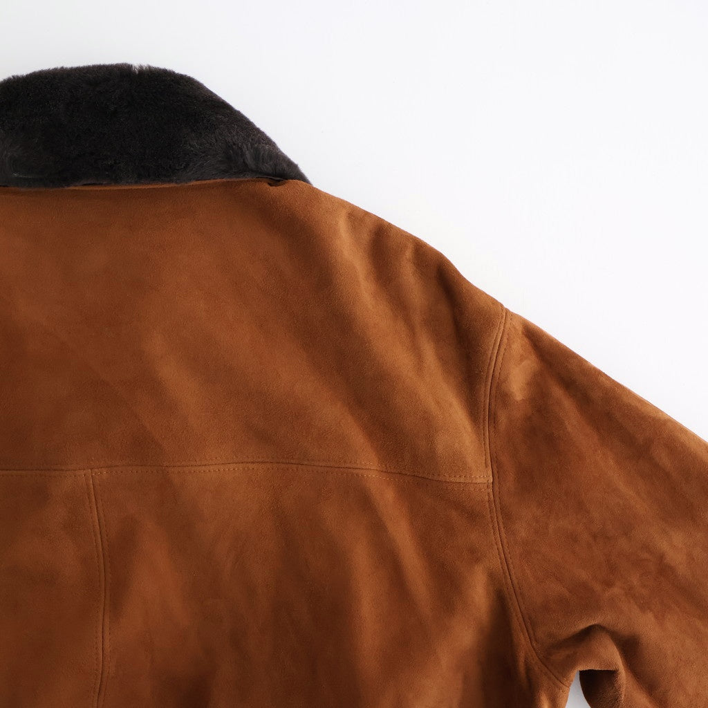 GOAT SUEDE ZIP BLOUSON #CAMEL BROWN [A25AB01GS]