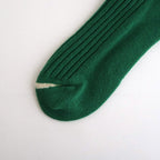 MERINO LAMBS WOOL STRIPE SOCKS #GREEN [R1489-AW25]