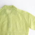 KID MOHAIR SHEER KNIT POLO #LIME YELLOW [A25SP03FG]