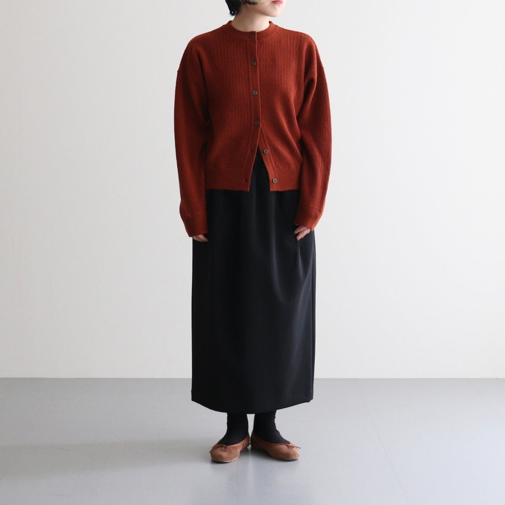 Women's Cable C/N Cardigan #BRICK [2503-021]