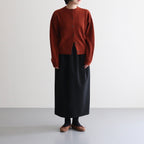 Women's Cable C/N Cardigan #BRICK [2503-021]