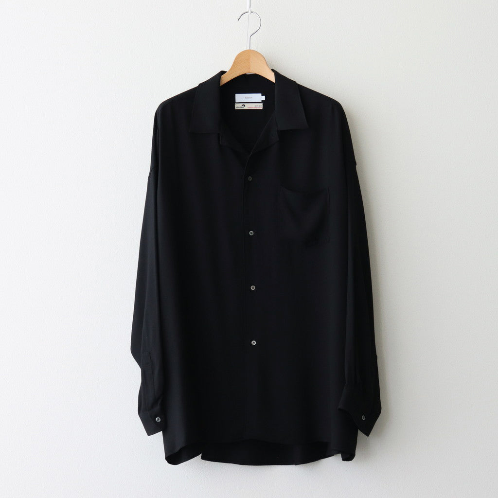 SIDOGRAS Twill Viscose Oversized Sleeping Shirt #BLACK [GM244-50014B]