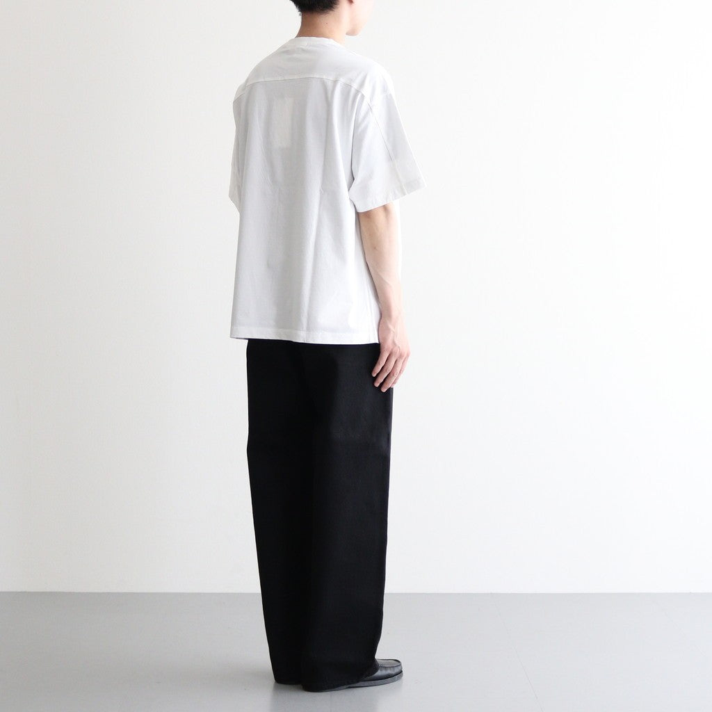 Selvage Denim Two Tuck Pants #BLACK_WASHED [GU253-40061RB]