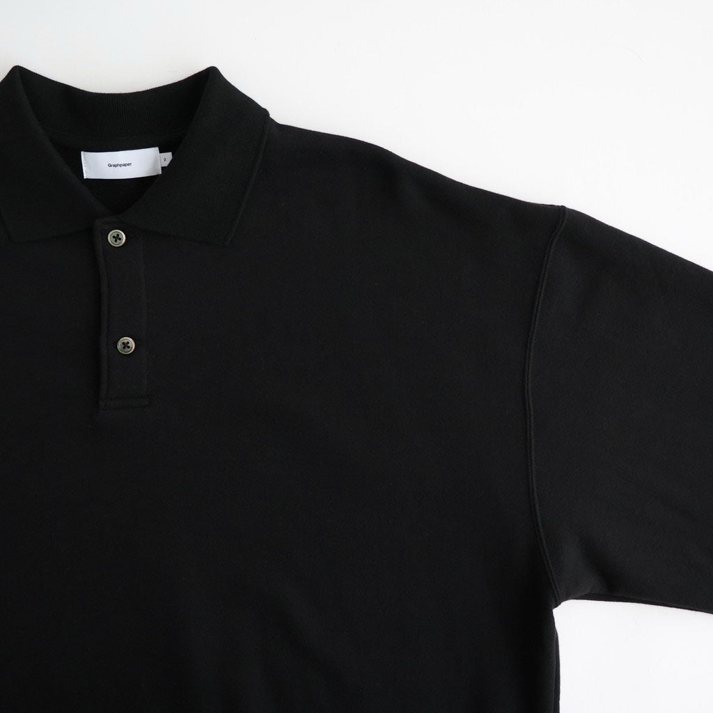 AZUMA Terry Pullover Polo Sweat #BLACK [GU263-70251B]