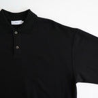 AZUMA Terry Pullover Polo Sweat #BLACK [GU263-70251B]