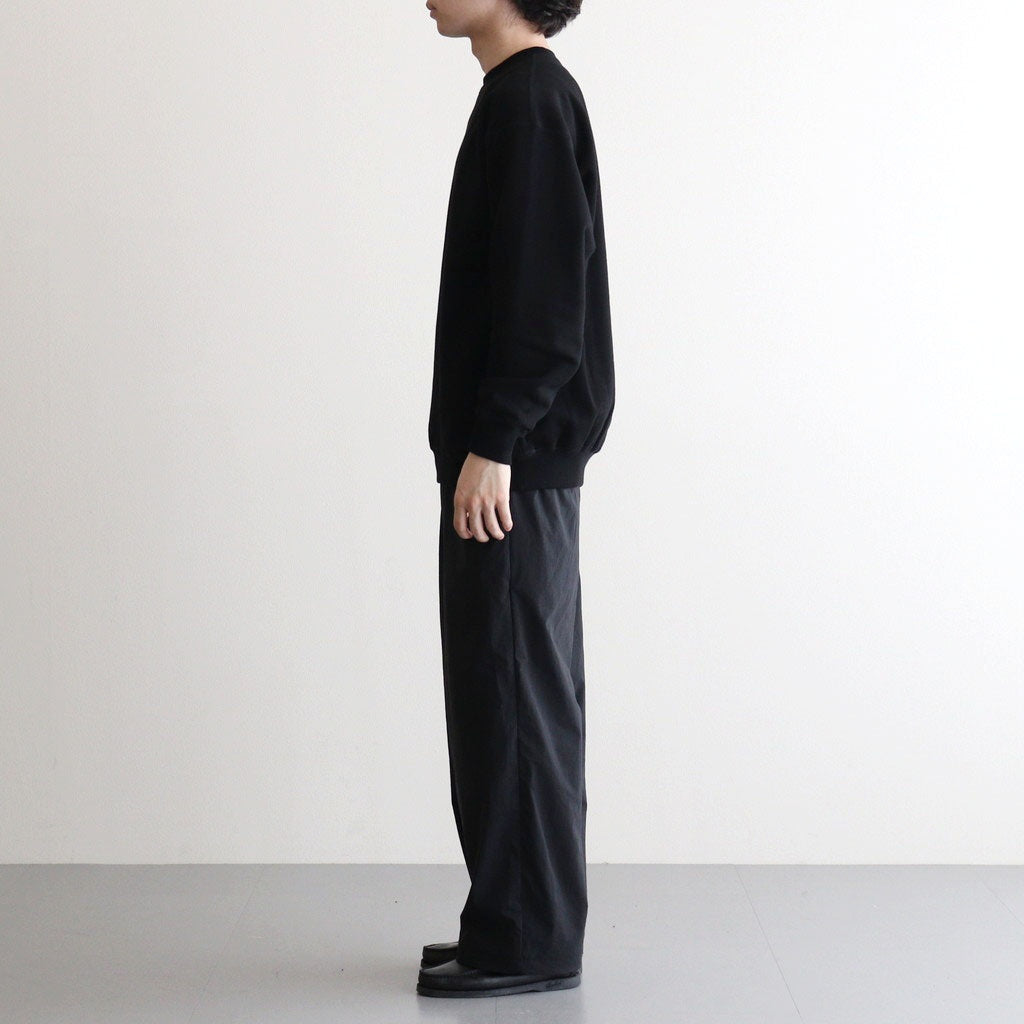 AZUMA Terry Crew Neck Sweat #BLACK [GU251-70195B]
