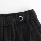 縮絨ウールタックワイドPT #DARK BROWN [D225-P303]