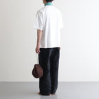 LI/NY POPLIN WIDE EASY TROUSERS #BLACK [ST.1117]