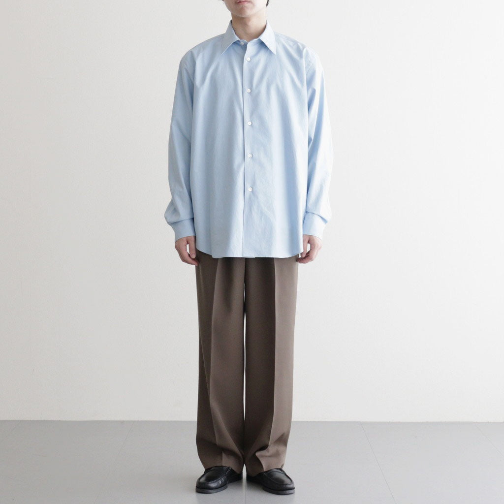 WASHED FINX TWILL SHIRT #LIGHT BLUE [A00S01TN] - ciacura 三重県