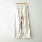 SILK NEP DENIM 5P WIDE PANTS #IVORY WHITE [A26AP01SD]
