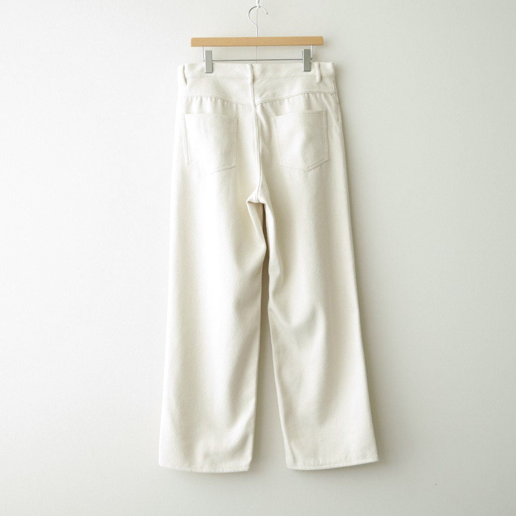 SILK NEP DENIM 5P WIDE PANTS #IVORY WHITE [A26AP01SD]