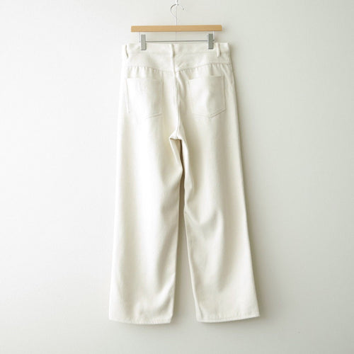 SILK NEP DENIM 5P WIDE PANTS #IVORY WHITE [A26AP01SD]