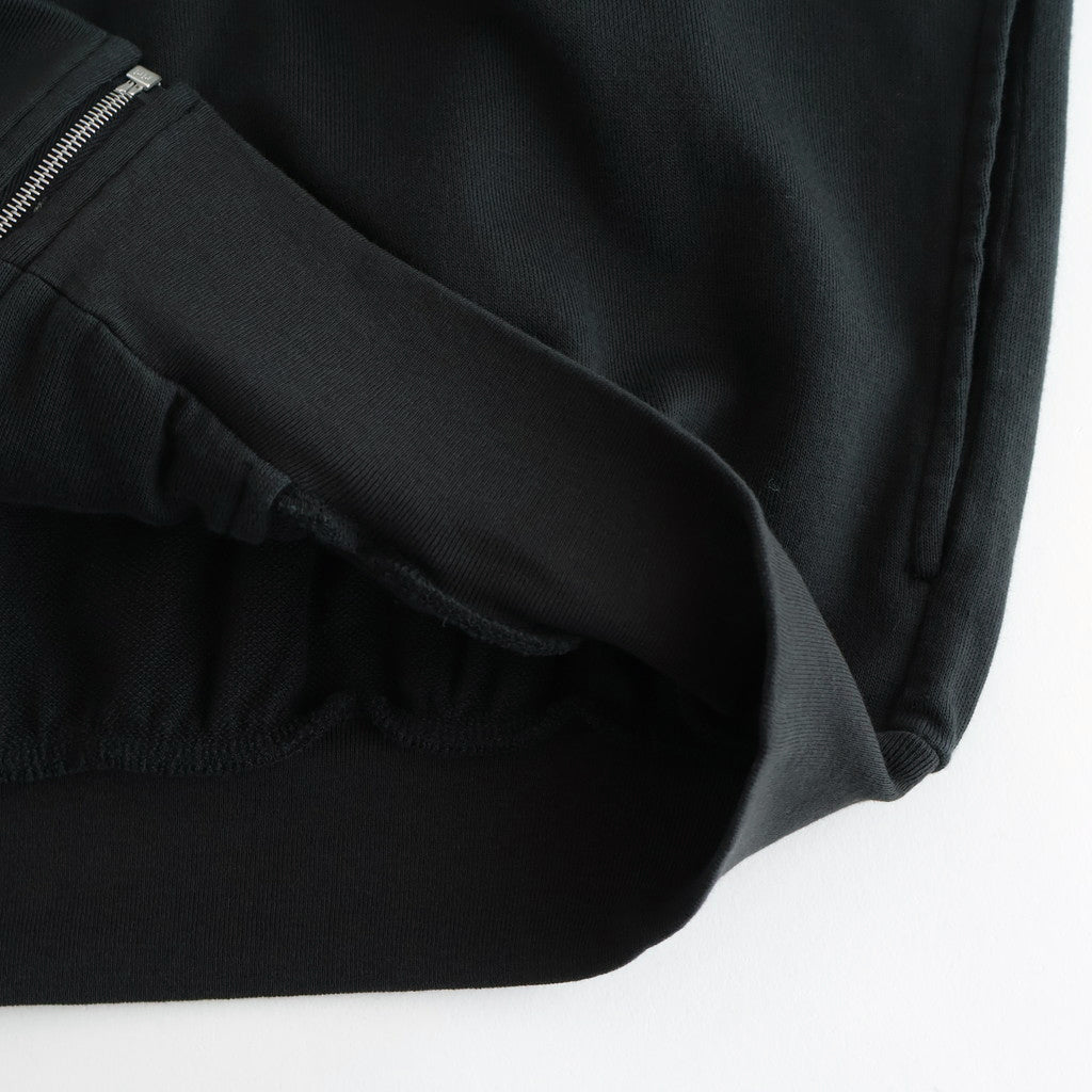 SUPER HIGH GAUGE SWEAT ZIP BLOUSON #INK BLACK [A25AB01CU]