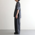 LIGHT-WEIGHT DENIM 1TUCK WIDE BAKER PANTS #BLACK [YK25SS0931P]