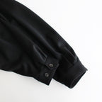 W/SI SATIN ZIP UP SHORT JACKET #BLACK [ST.1068]