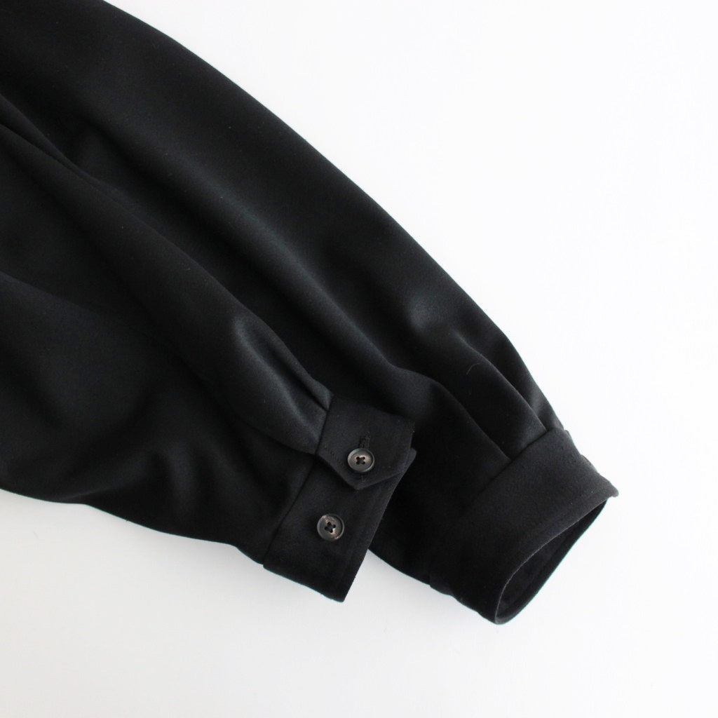 W/SI SATIN ZIP UP SHORT JACKET #BLACK [ST.1068]