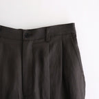 VIS/LI TWILL WIDE EASY TROUSERS #KHAKI [ST.1156]