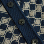 KUBA KNIT SWEATER #NAVY & BEIGE [2541000601]